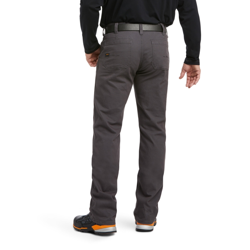 *SALE* LIMITED SIZES & QUANTITIES LEFT!!  Ariat M7 Slim Fit Straight Leg DuraStretch™ Made Tough Double Front Rebar Pant - Rebar Grey