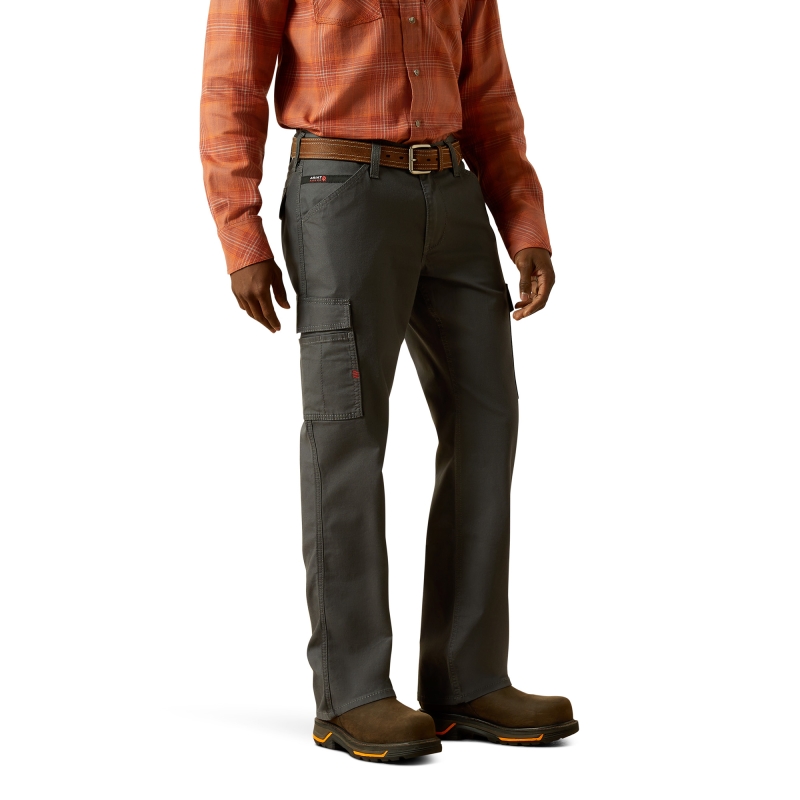 Ariat FR M4 Durastretch Cargo Straight Leg Pant - Charcoal Grey