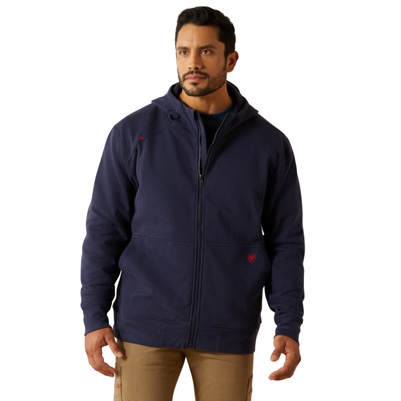 Ariat FR Durastretch™ Heavyweight Hooded Zip-Front Sweatshirt - Navy