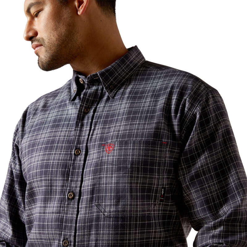 *SALE* LIMITED SIZES & QUANTITIES LEFT!!  Ariat FR Brando Button Front L/S Work Shirt - Moonless Night