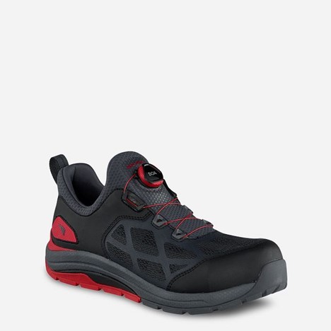 Red Wing COOLTECH® Athletics BOA Fit  Safety Toe Work Shoe - Black/ Red