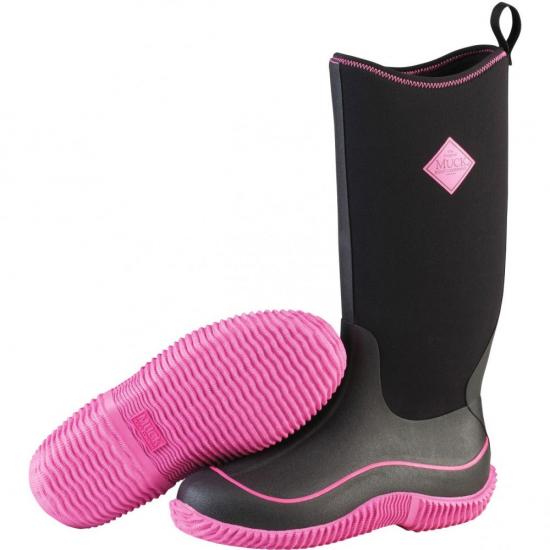 Women's Muck Hale Tall Boot - Black/ Hot Pink